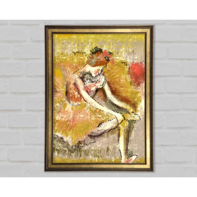 Golden Ballerina 1 Framed Print Mercer41 Size: 118.9cm H x 84.1cm W x 1.5cm D, Format: Gold Framed Paper on Productcaster.