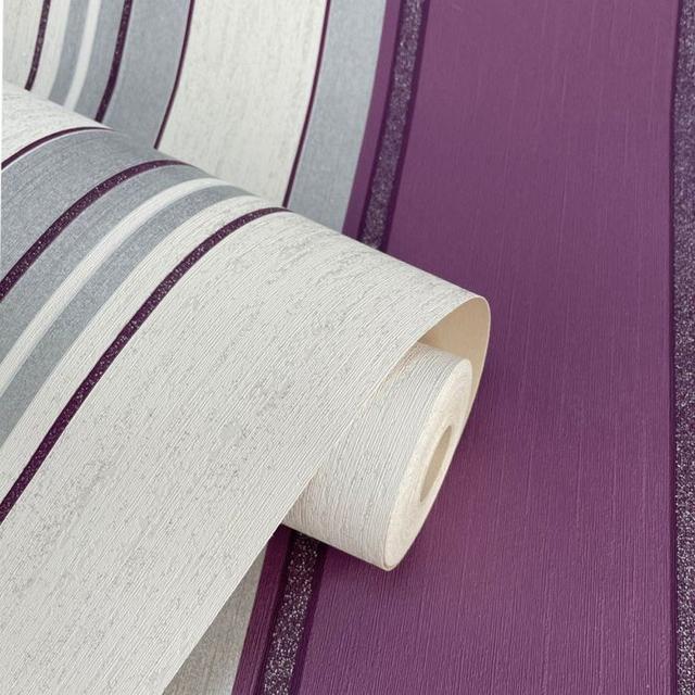 Mellisent 1m x 53cm Textured Matte Wallpaper Roll 17 Stories Colour: Plum on Productcaster.