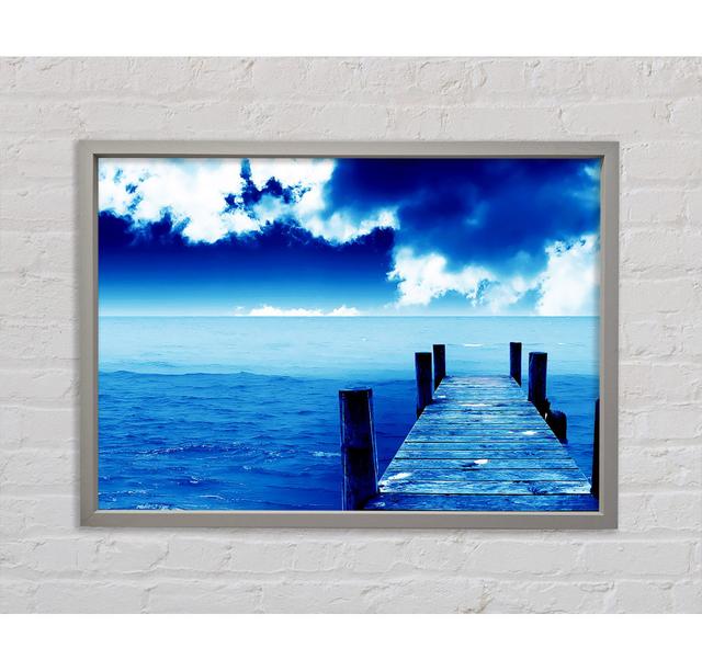 Boardwalk Ocean Blues - Single Picture Frame Art Prints on Canvas Bright Star Size: 84.1cm H x 118.9cm W x 3.3cm D on Productcaster.