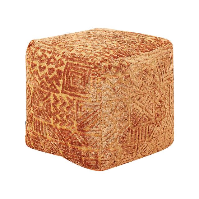 Schipper 50cm Wide Square Geometric Pouffe Ottoman Natur Pur on Productcaster.