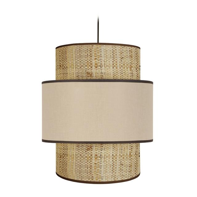 Lometa 1-Light Drum Pendant Bay Isle Home Shade Colour: Beige on Productcaster.