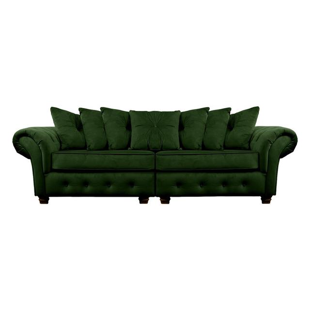 Lila 2 Seater Chesterfield Sofa Mercer41 Upholstery Colour: Emerald Green on Productcaster.