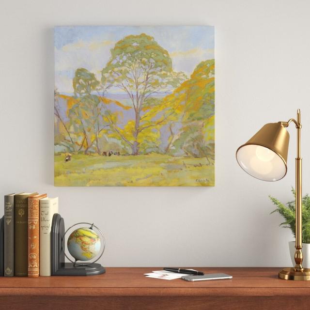 'Country Landscape' by Stephen Calcasola - Wrapped Canvas Painting Print Blue Elephant Size: 51cm H x 51cm W on Productcaster.