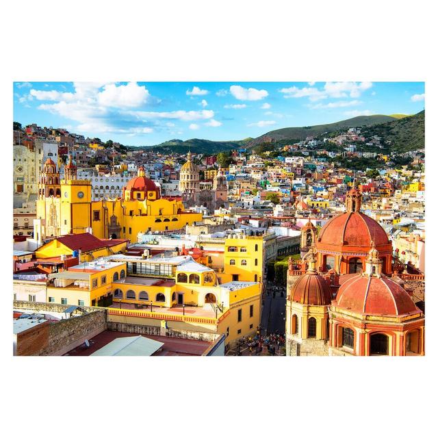 Colourful Houses, Guanajuato 3.2m x 4.8m Textured Matte Peel & Stick Wall Mural East Urban Home on Productcaster.