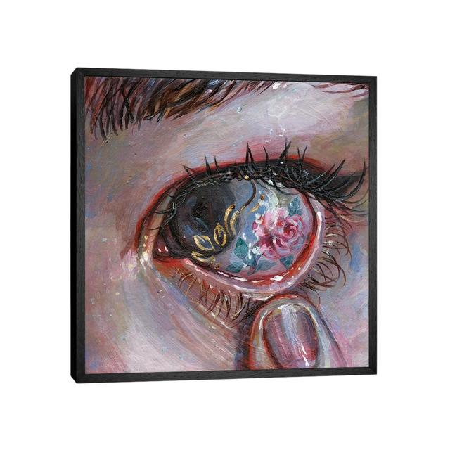 Beauty In The Eye by Tanya Shatseva - Painting on Canvas Ebern Designs Size: 93.98cm H x 93.98cm W x 3.81cm D, Format: Black Framed on Productcaster.