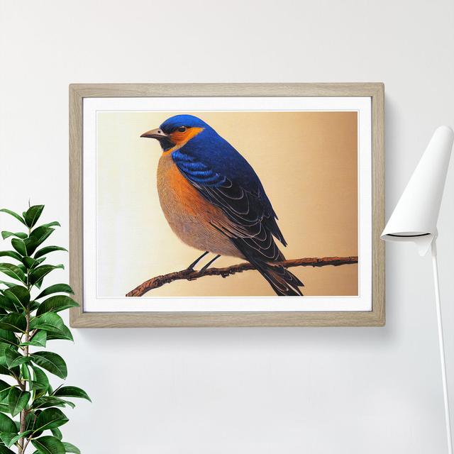 Phenomenal Bird - Picture Frame Graphic Art Marlow Home Co. Size: 34cm H x 46cm W x 2cm D, Format: Oak Framed on Productcaster.