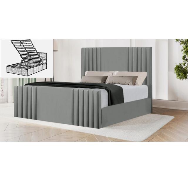 Daisy Storage Bed Brayden Studio Colour: Chrome, Size: Double (4'6) on Productcaster.