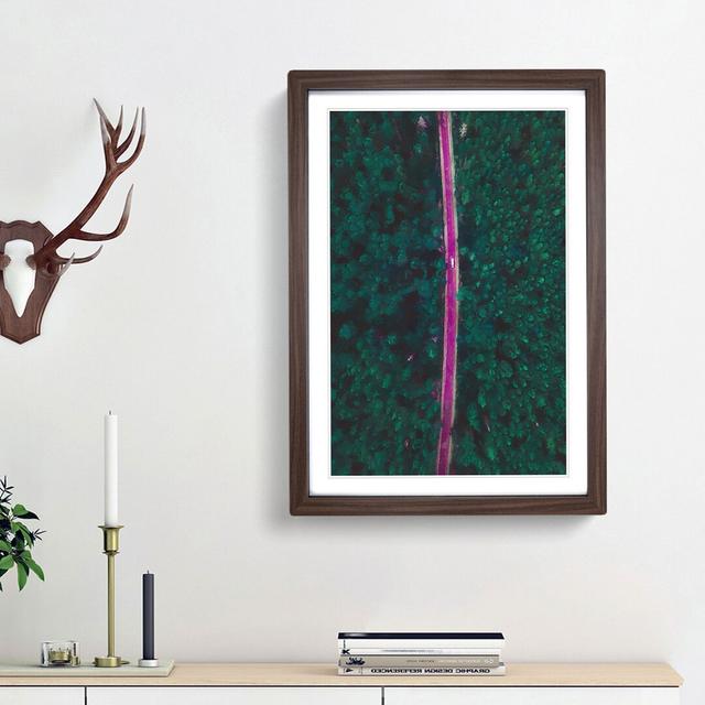 Forest Drive in Abstract - Picture Frame Graphic Art Print East Urban Home Frame Option: Walnut Framed, Size: 36cm H x 27cm W x 2cm D on Productcaster.