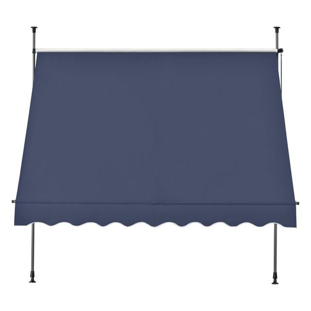 Dakota Fields 200cm W x 120cm D Polyester Dark Blue Cover Retractable Terrassenmarkise Dakota Fields on Productcaster.