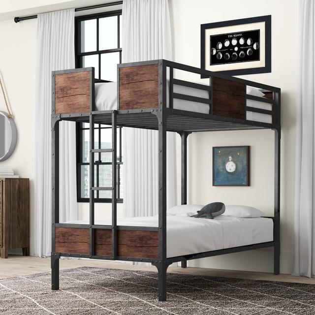 Lakeway Bunk Bed Blue Elephant Size: Double (4'6) on Productcaster.