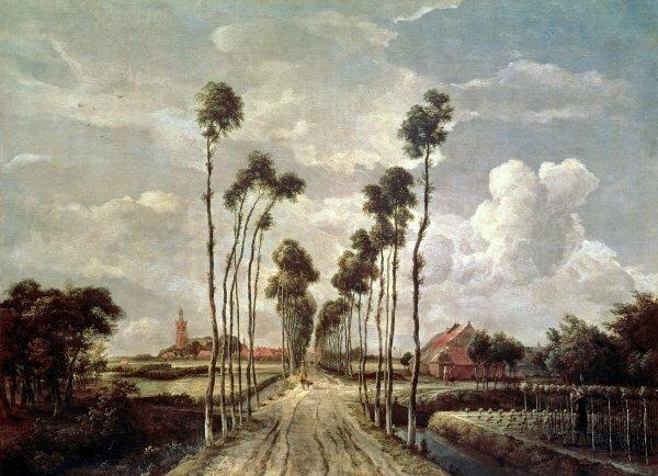 The Avenue at Middelharnis, 1689 by Meindert Hobbema Framed Art Print East Urban Home Size: Extra Large on Productcaster.