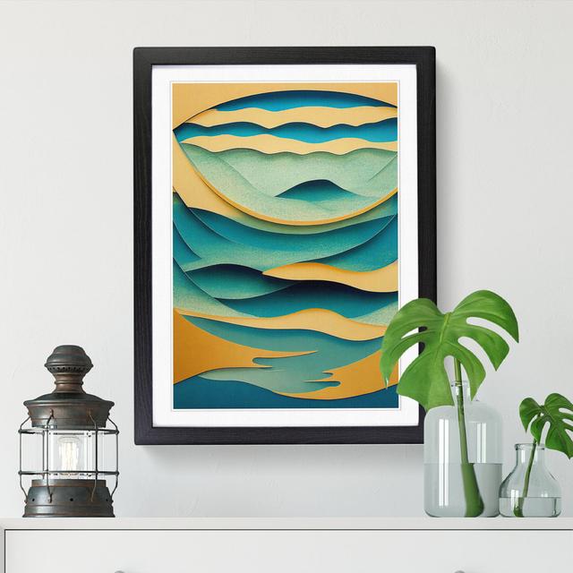 Seascape Abstract Vol.7 - Single Picture Frame Print Metro Lane Frame Option: Oak, Size: 46cm H x 34cm W x 2cm D on Productcaster.