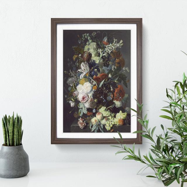 Still Life with Flowers and Fruit Vol.2 by Jan Van Huysum - Picture Frame Painting East Urban Home Size: 36cm H x 27cm W x 2cm D, Frame Option: Walnut on Productcaster.