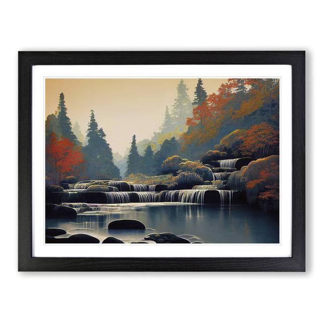 Phenomenal Forest Stream - Picture Frame Graphic Art Alpen Home Format: Black Framed, Size: 25cm H x 34cm W x 2cm D on Productcaster.