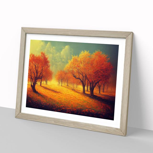 The Ultimate Autumn Forest - Picture Frame Graphic Art Marlow Home Co. Frame Colour: Oak Framed, Size: 25cm H x 34cm W x 2cm D on Productcaster.