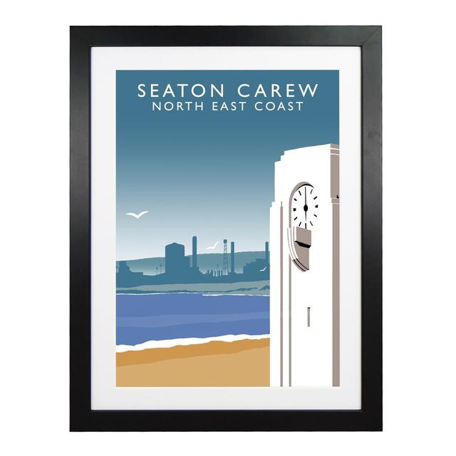 Seaton Carew by Richard O'Neil - Graphic Art Print on Paper East Urban Home Format: Black Wood Frame, Size: 54 cm H x 44 cm W x 2.2 cm D on Productcaster.