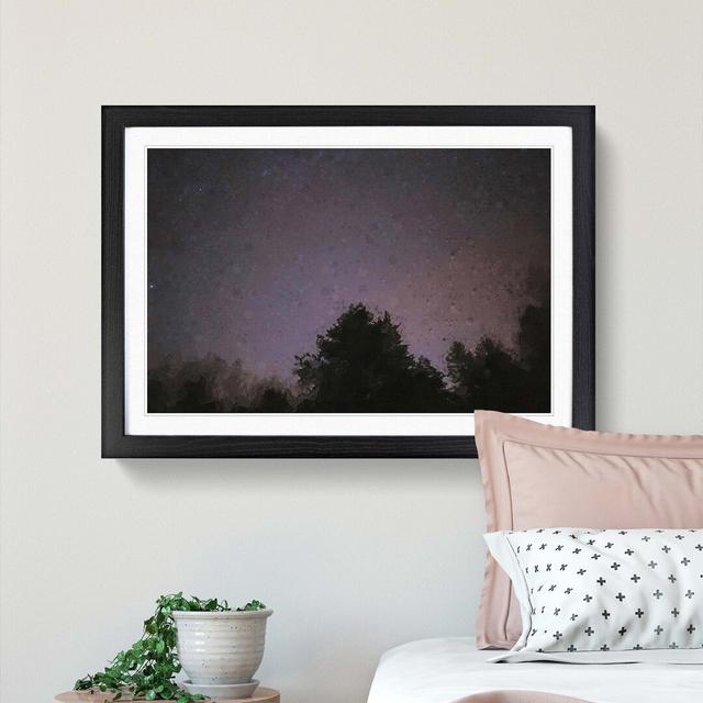 Tree Stars in Abstract - Picture Frame Graphic Art Print East Urban Home Frame Option: Black, Size: 50cm H x 76cm W x 2cm D on Productcaster.