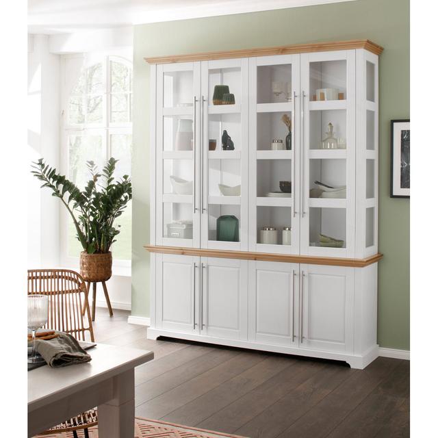 Lonon Display Cabinet Rosalind Wheeler Colour: White/Natural on Productcaster.