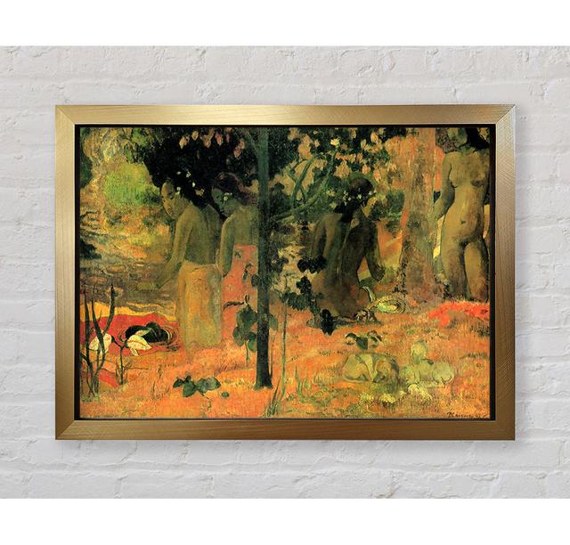 Gauguin Badende - Single Picture Frame Art Prints Rosalind Wheeler Size: 118.9cm H x 141.4cm W x 3.4cm D, Format: Bronze Framed Paper on Productcaster.