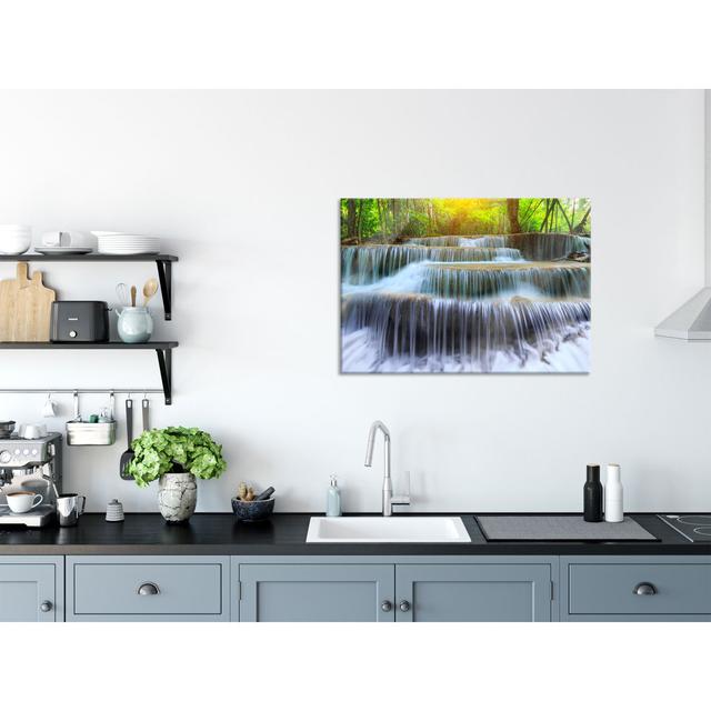 Rainforest Waterfall - Unframed Photograph on Glass Union Rustic Size: 60cm H x 80cm W on Productcaster.