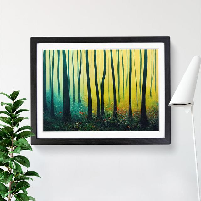 XH1022-8191X Spring Forest Painted Vol.1 - Single Picture Frame Print Alpen Home Size: 25cm H x 34cm W x 2cm D, Frame Colour: Black on Productcaster.