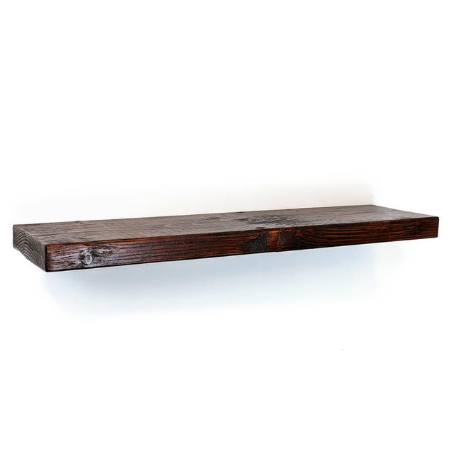 Handmade Wooden Floating Shelf 170Mm 7" Walnut Union Rustic Size: 4.5cm H x 130cm W x 17cm D on Productcaster.