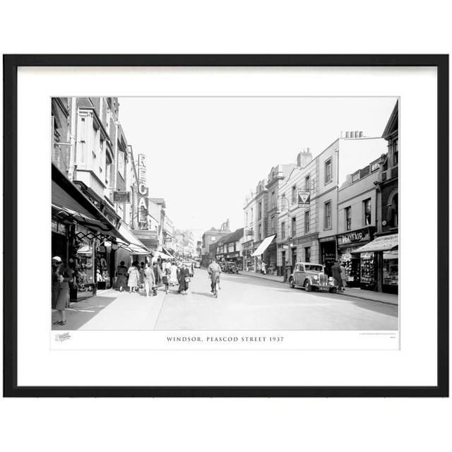 Windsor, Peascod Street 1937 by Francis Frith - Single Picture Frame Print The Francis Frith Collection Size: 45cm H x 60cm W x 2.3cm D on Productcaster.