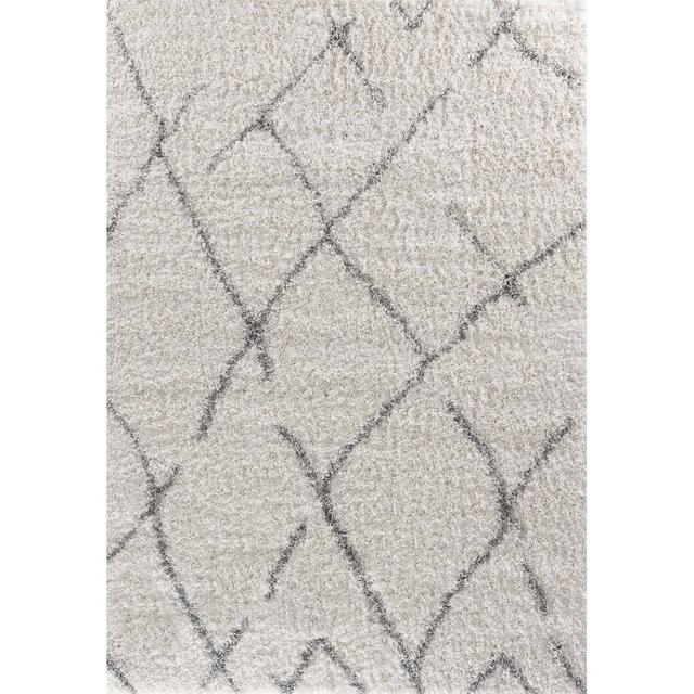 Tehama Geometric Machine Woven Light Cream Area Rug Gracie Oaks Rug Size: Rectangle 80 x 150cm on Productcaster.