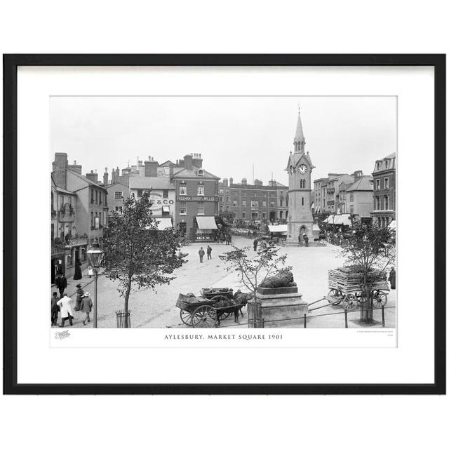 'Aylesbury, Market Square 1901' by Francis Frith - Picture Frame Photograph Print on Paper The Francis Frith Collection Size: 40cm H x 50cm W x 2.3cm on Productcaster.