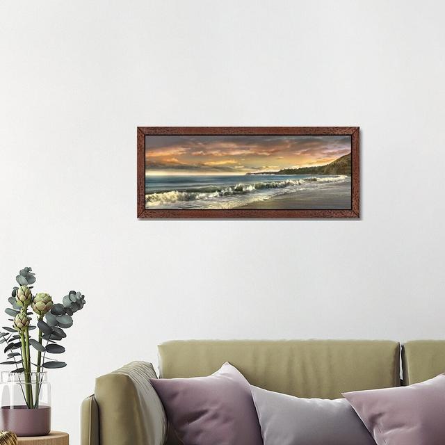 Warm Sunset' Photograph Highland Dunes Size: 30.48cm H x 91.44cm W x 3.81cm D, Format: Brown Floater Framed on Productcaster.