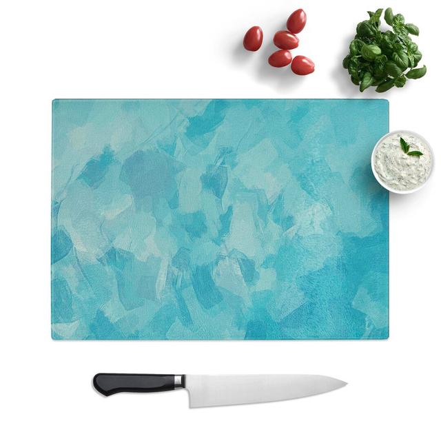 Tempered Glass the Blue Waters in Abstract Chopping Board East Urban Home Size: 39 cm W x 28.5 cm L on Productcaster.