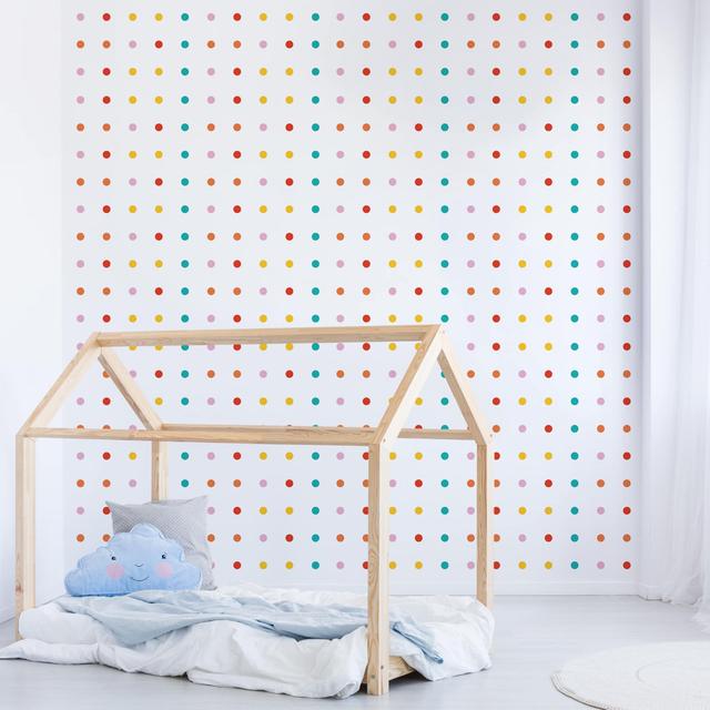 No.Ul748 Little Dots 2.88m x 2.88m Textured Matt Peel & Stick Wall Mural East Urban Home on Productcaster.