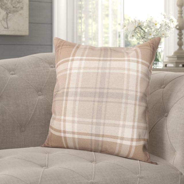 Angus Tartan Cushion Cover Union Rustic Size: 60 x 60 cm, Colour: Natural Grey on Productcaster.