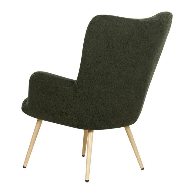 Sessel Kyson mit Hocker Fjørde & Co Polsterfarbe: Dunkelgrün on Productcaster.