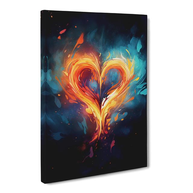 Love Heart Digital Art - No Frame Art Prints Marlow Home Co. Size: 76cm H x 50cm W x 3cm D on Productcaster.