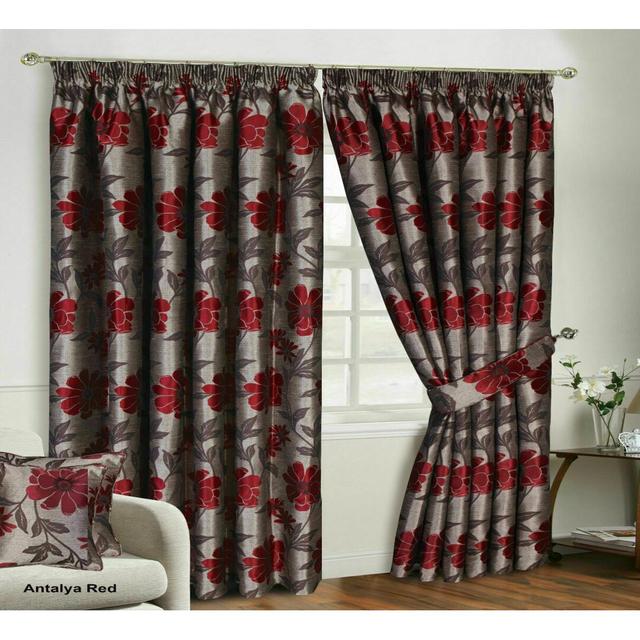 Derri Pencil Pleat Semi Sheer Curtain Rosalind Wheeler Panel Size: 117 W x 183 D cm on Productcaster.