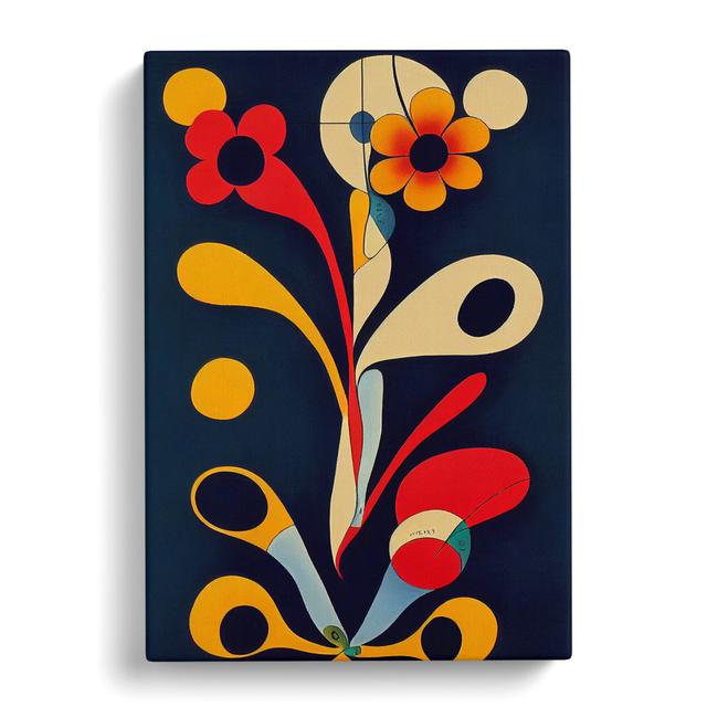 Wondrous Abstract Flowers No.6 - Wrapped Canvas Graphic Art George Oliver Size: 76cm H x 50cm W x 3cm D on Productcaster.