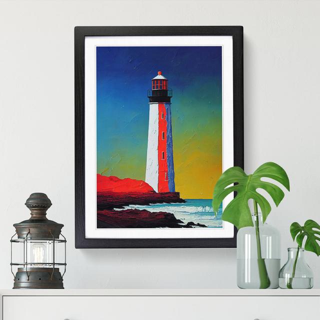 Lighthouse In Colour Vol.1 - Picture Frame Print Big Box Art Frame Colour: Walnut, Size: 46cm H x 34cm W x 2cm D on Productcaster.