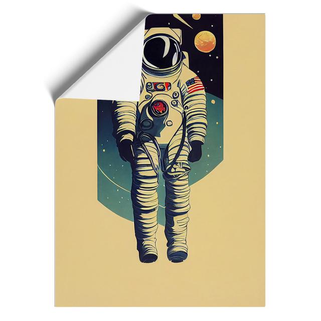 Vintage Astronaut No.6 Marlow Home Co. Format: Paper, Size: 29.7cm H x 21cm W, Matte Colour: No Matte on Productcaster.