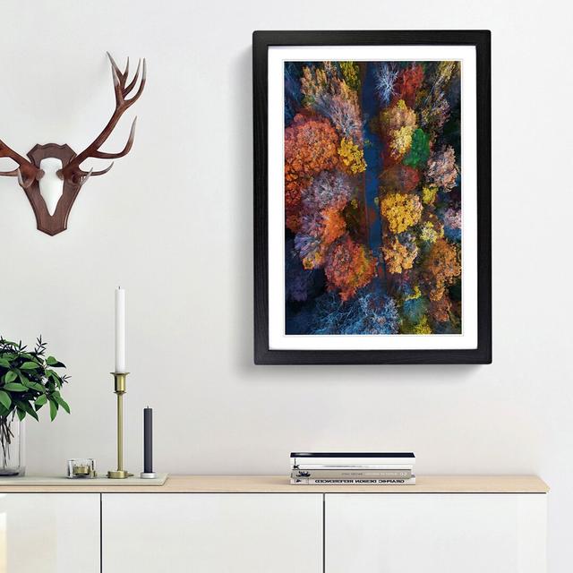 Autumn Road in Abstract - Picture Frame Graphic Art Print East Urban Home Frame Option: Black Framed, Size: 36cm H x 27cm W x 2cm D on Productcaster.