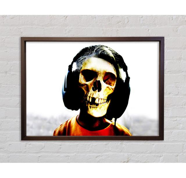 Headphone Skeleton - Single Picture Frame Art Prints on Canvas Bright Star Size: 84.1cm H x 118.9cm W x 3.3cm D on Productcaster.