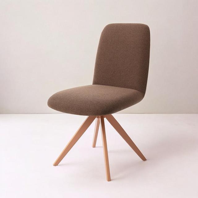 Taiwa Groovy Garam Dining Chair George Oliver Leg Colour: Peach, Upholstery Colour: Brown on Productcaster.