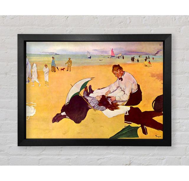 Degas Small Girls On The Beach by Edgar Degas - Single Picture Frame Art Prints Bright Star Size: 100cm H x 141.4cm W x 3.4cm D on Productcaster.