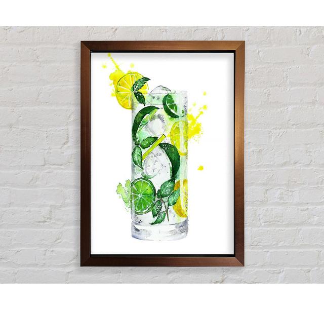 Großes Glas Gin und Tonic - Druck Rosalind Wheeler Größe: 141,4 cm H x 100,1 cm B x 3,4 cm T, Format: Poster mit schwarzem Rahmen on Productcaster.