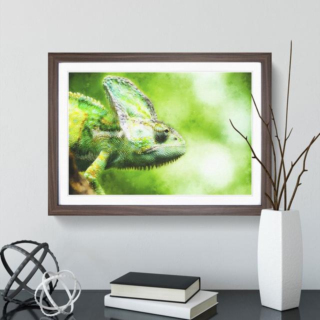 Chameleon Lizard Vol.1 - Picture Frame Painting East Urban Home Frame Option: Walnut Framed, Size: 27cm H x 36cm W x 2cm D on Productcaster.