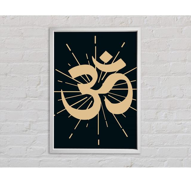 OM Meditation Sign - Single Picture Frame Art Prints on Canvas Bright Star Size: 141.4cm H x 100cm W x 3.3cm D on Productcaster.