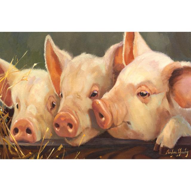 Pig Heaven by Carolyne Hawley - Wrapped Canvas Painting Brambly Cottage Size: 51cm H x 76cm W on Productcaster.