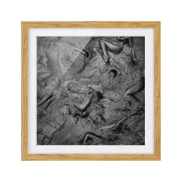 Churning Bath Framed Graphic Art Print Poster East Urban Home Size: 50cm H x 50cm W, Rahmenoptionen: Natural oak on Productcaster.