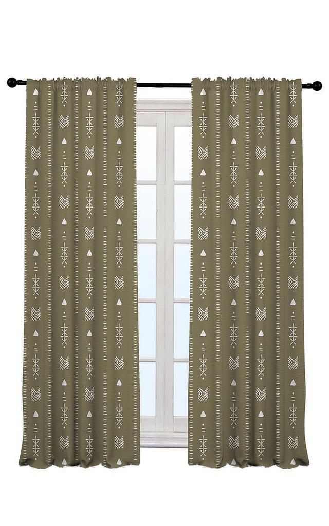 Semi Sheer Curtains (Set of 2) Lilijan Home & Curtain Panel Size: 140 x 225cm, Curtain Colour: Green on Productcaster.