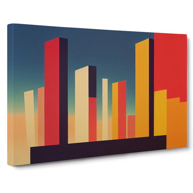 Pleasing Abstract City Skyline - Wrapped Canvas Print Latitude Run Size: 50cm H x 76cm W x 3cm D on Productcaster.